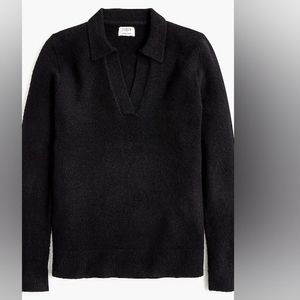 New(never worn) Jcrew Factory Sweater Polo Extra Soft Yarn,Black,XS, Style BT833